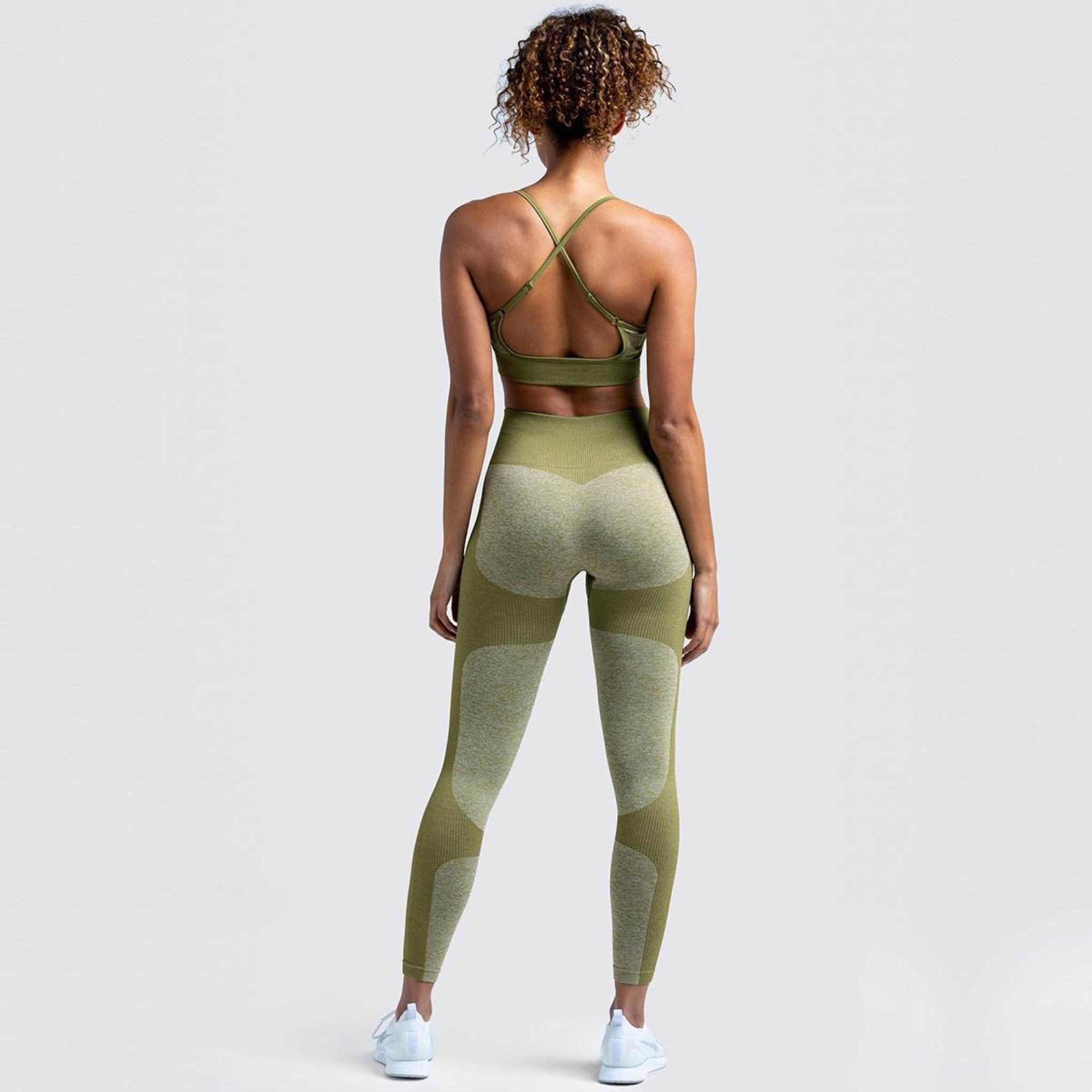 Yoga Gym Activewear Tights & Bra Set - Black Olive Tree